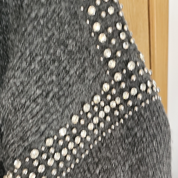 a.n.a Charcoal Sweater with Studded Accents - Picture 5 of 9